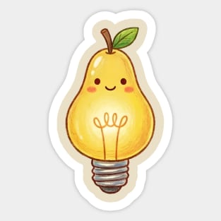 Pear Lightbulb Sticker